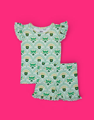 CLOVER & COINS DREAM RUFFLE SHORT SET