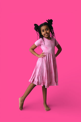 PINK DAYDREAM DREAM RUFFLE DRESS