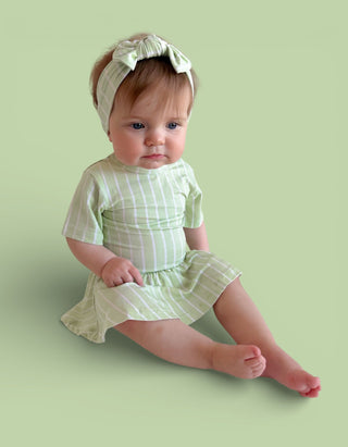 SPRINGTIME STRIPE DREAM BODYSUIT DRESS