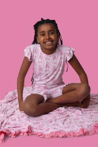 BALLET BOW BLISS DREAM RUFFLE SHORT SET