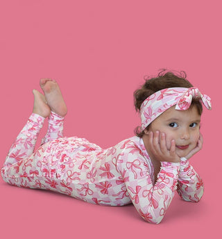 BOW CHECKERED CHARM DREAM RUFFLE ROMPER