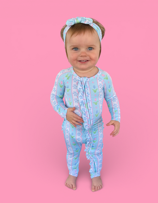 WHIMSY TULIP DREAM RUFFLE ROMPER