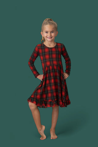 TARTAN CHEER DREAM RUFFLE DRESS