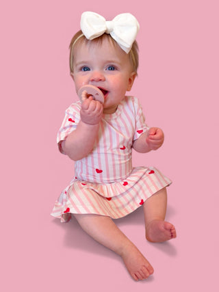 SWEETHEART STRIPES DREAM BODYSUIT DRESS