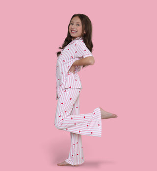 SWEETHEART STRIPES DREAM GIRL'S FLARE SET