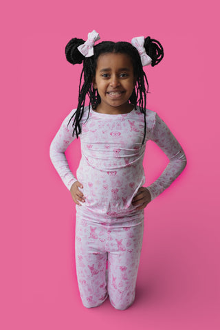 PINK PUPPY TOILE DREAM SET