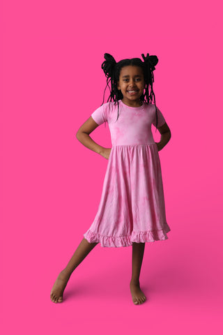 PINK DAYDREAM DREAM RUFFLE DRESS