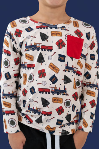 POLAR MAGIC EXPRESS DREAM LONG SLEEVE POCKET TEE