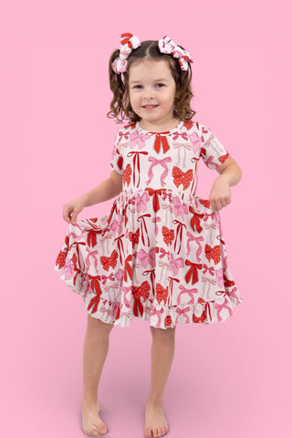BE MINE BOWS DREAM RUFFLE DRESS