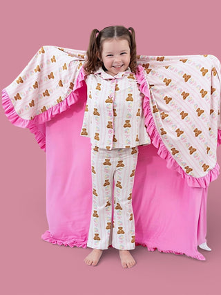 BEAR-Y BLOSSOMS DREAM RUFFLE BLANKET