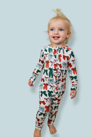 BE MERRY BOWS DREAM RUFFLE ROMPER