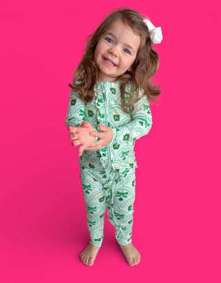 CLOVER & COINS DREAM RUFFLE ROMPER