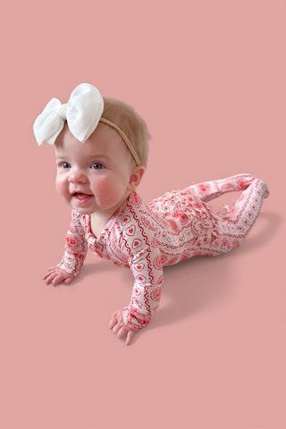 CANDY HEARTS DREAM RUFFLE ROMPER