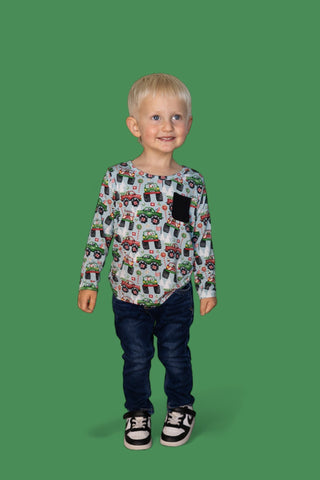 REVVED UP FOR CHRISTMAS DREAM LONG SLEEVE POCKET TEE