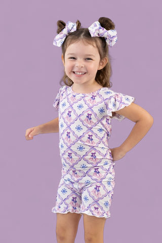 ICY WONDERLAND DREAM RUFFLE SHORT SET