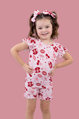 SEALED WITH LOVE DREAM RUFFLE SHORT SET