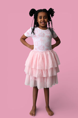 BLUSH BUNNY TOILE DREAM TUTU DRESS