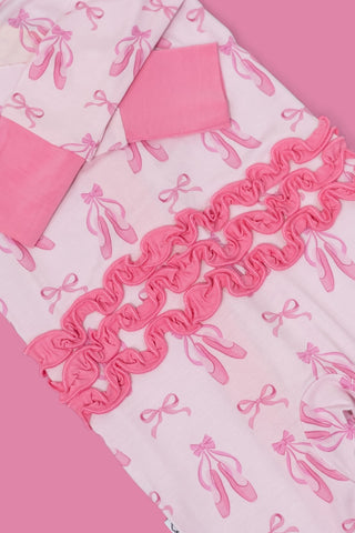 BALLET BOW BLISS DREAM RUFFLE ROMPER