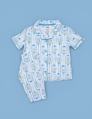 HEIRLOOM BLUE BLOOMS DREAM GIRL'S FLARE SET