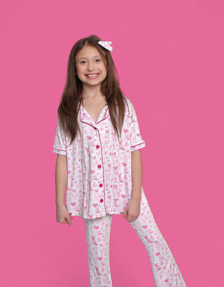 PINK PUPPY TOILE DREAM GIRL'S FLARE SET