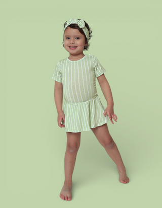 SPRINGTIME STRIPE DREAM BODYSUIT DRESS