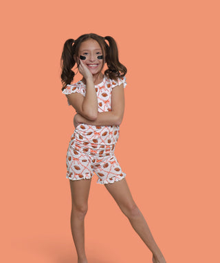 GAME DAY GLAM DREAM RUFFLE SHORT SET