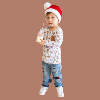 MILK & MERRY DREAM LONG SLEEVE POCKET TEE