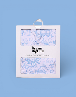 BLUEBELL EASTER TOILE DREAM SWADDLE & BEANIE