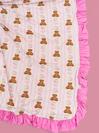 BEAR-Y BLOSSOMS DREAM RUFFLE BLANKET