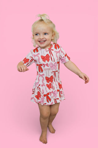 BE MINE BOWS DREAM BODYSUIT DRESS