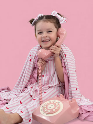 SWEETHEART STRIPES DREAM RUFFLE BLANKET