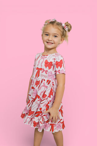 BE MINE BOWS DREAM RUFFLE DRESS