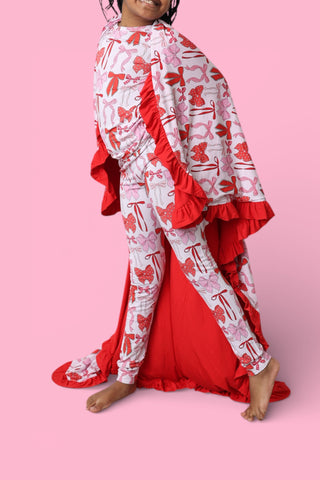 PRE-ORDER BE MINE BOWS DREAM RUFFLE BLANKET