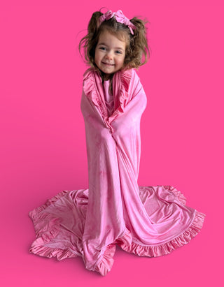 PINK DAYDREAM DREAM RUFFLE BLANKET
