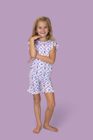 ICY WONDERLAND DREAM RUFFLE SHORT SET