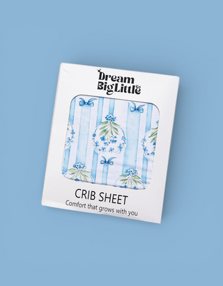 HEIRLOOM BLUE BLOOMS DREAM CRIB SHEET