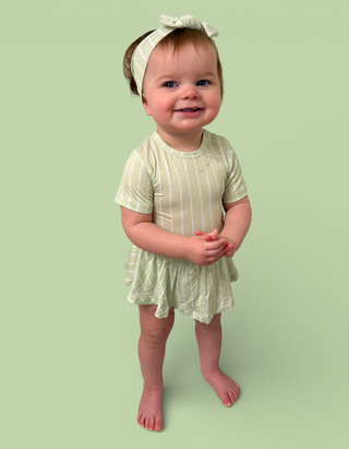 SPRINGTIME STRIPE DREAM BODYSUIT DRESS