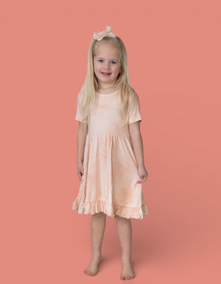 ORANGE CREAMSICLE DREAM RUFFLE DRESS
