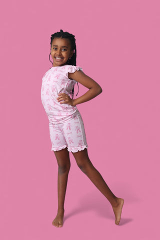 BALLET BOW BLISS DREAM RUFFLE SHORT SET