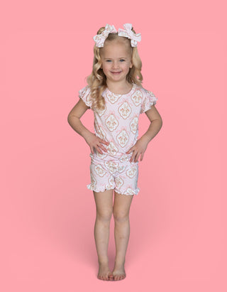 BUNNY BOW BLOSSOMS DREAM RUFFLE SHORT SET