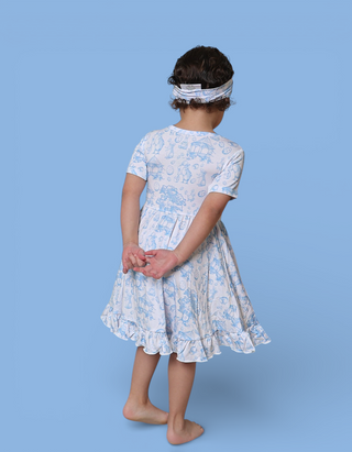 BLUEBELL EASTER TOILE DREAM RUFFLE DRESS