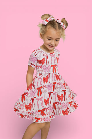 BE MINE BOWS DREAM RUFFLE DRESS