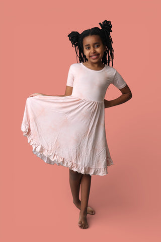 ORANGE CREAMSICLE DREAM RUFFLE DRESS