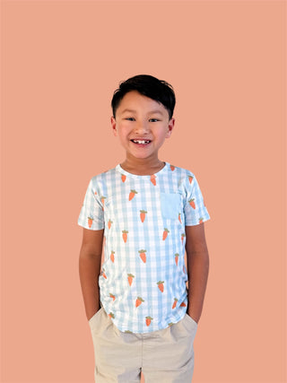 SPRING HARVEST CHECK DREAM POCKET TEE