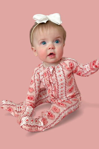 CANDY HEARTS DREAM RUFFLE ROMPER