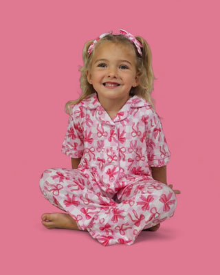 BOW CHECKERED CHARM DREAM GIRL'S FLARE SET