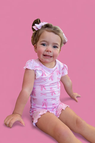 BALLET BOW BLISS DREAM RUFFLE SHORT SET