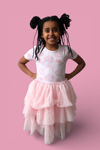BLUSH BUNNY TOILE DREAM TUTU DRESS
