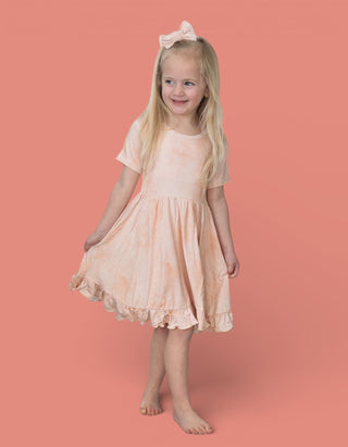 ORANGE CREAMSICLE DREAM RUFFLE DRESS