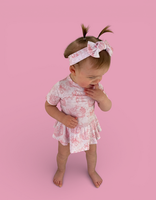 BLUSH BUNNY TOILE DREAM BOW